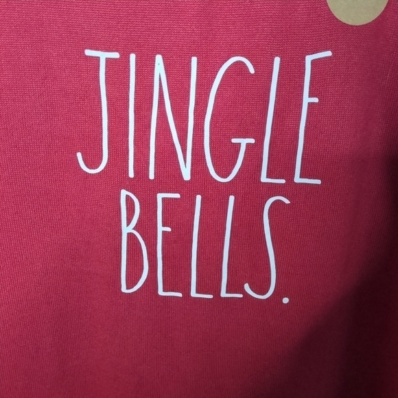 NWT Rae Dunn "Jingle Bells" Red Crewneck Sleepshirt Long-sleeve Size Small - Picture 3 of 8